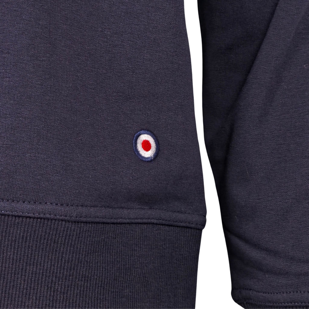 Bordado RAF roundel icono mod azul rojo blanco sudadera Hackney Scooter Addiction
