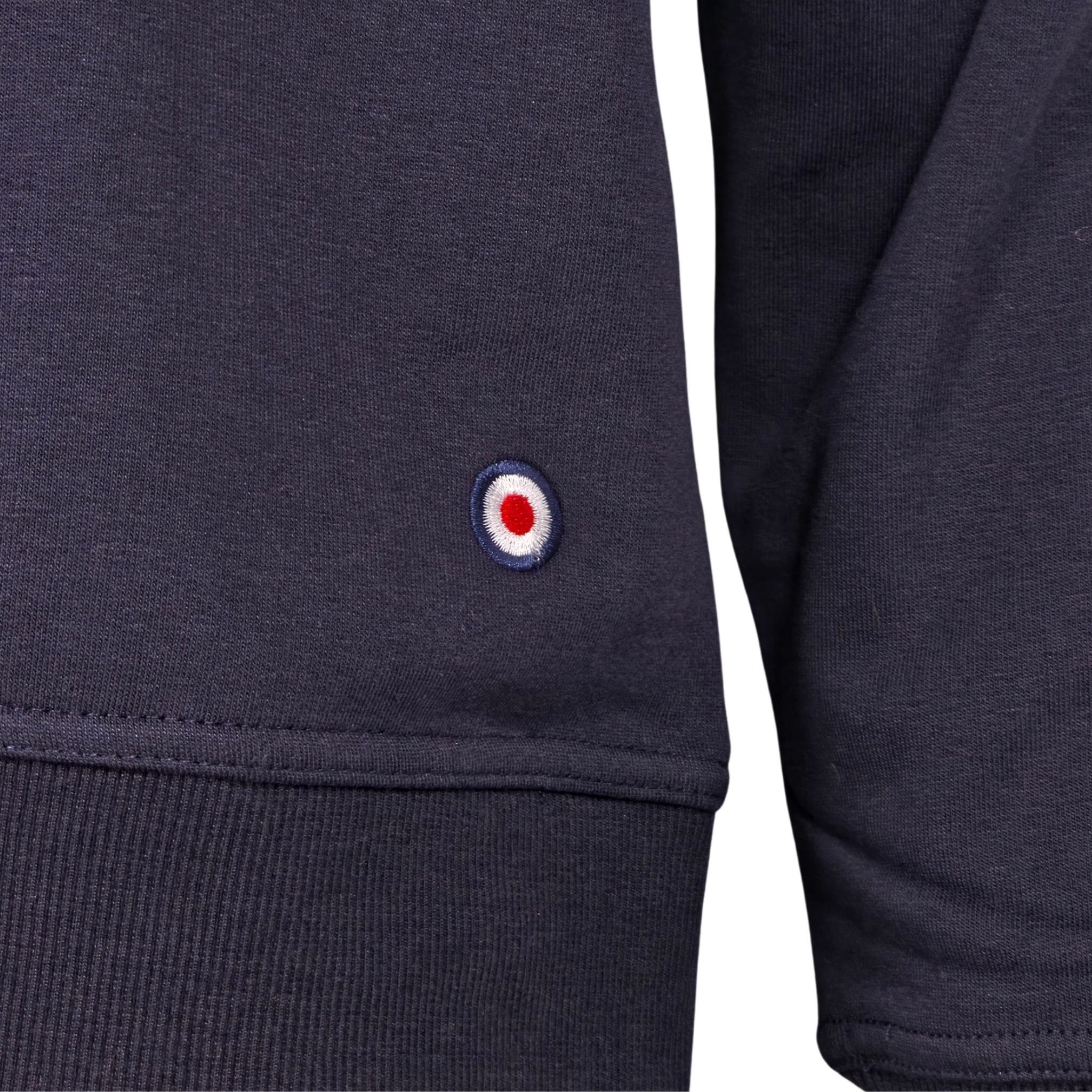 Bordado RAF roundel icono mod azul rojo blanco sudadera Hackney Scooter Addiction
