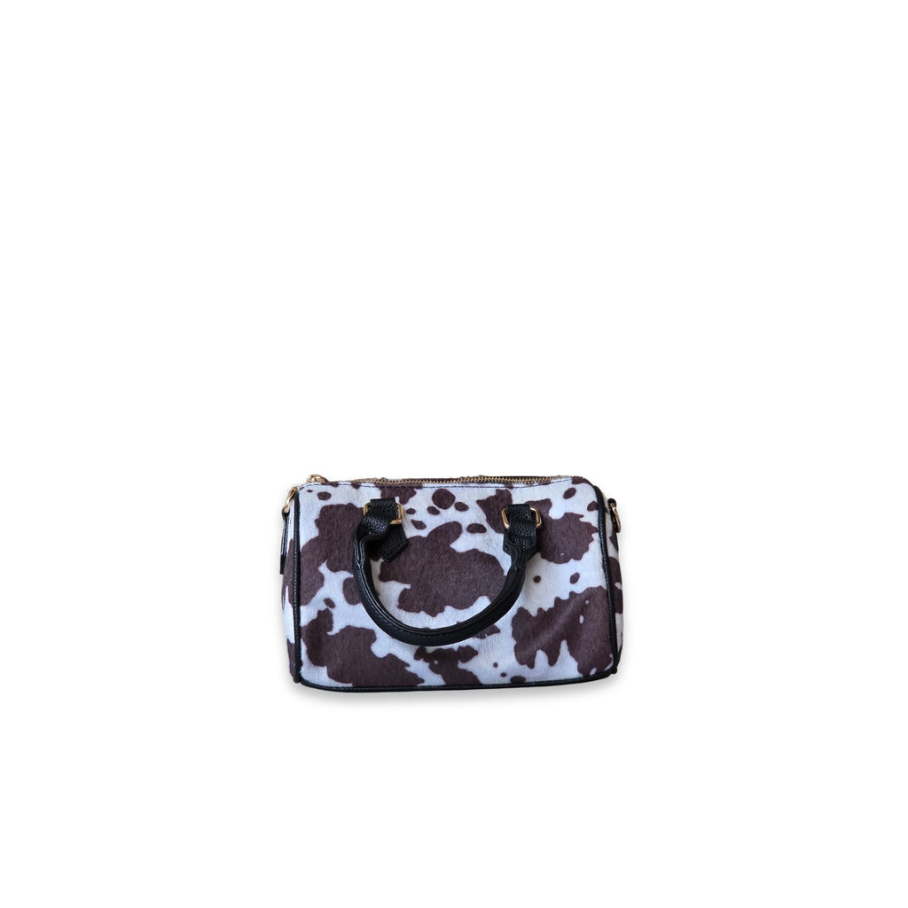 Bolso Boston Bowling Abag estampado Cow Print - Vista frontal completa