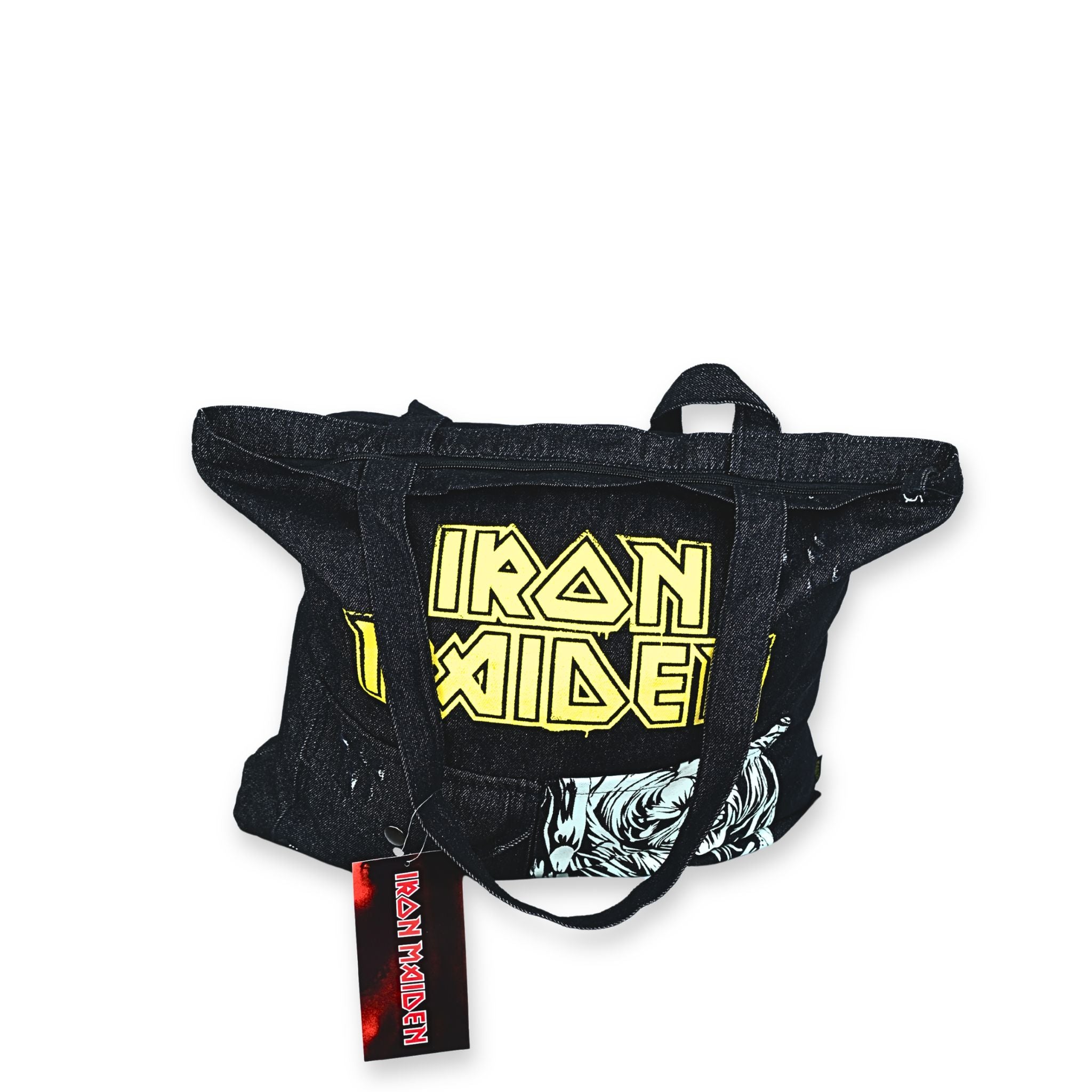 Bolso tote Iron Maiden denim – vista superior  – Softcrabshop

