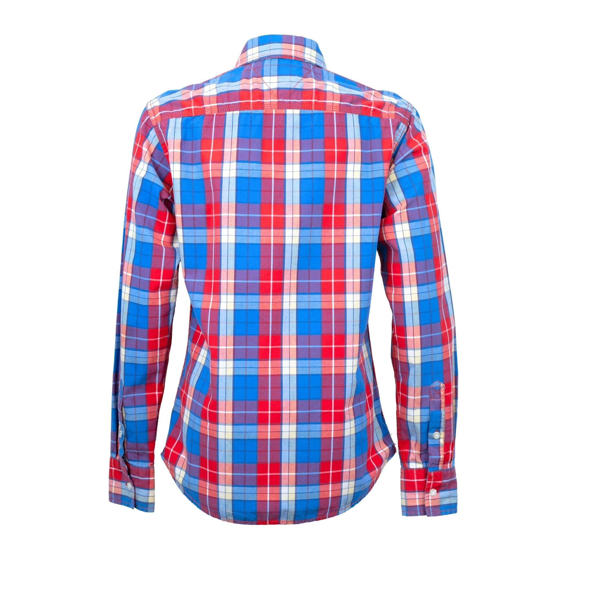 Camisa Tommy Hilfiger Denim cuadros multicolor vista espalda
