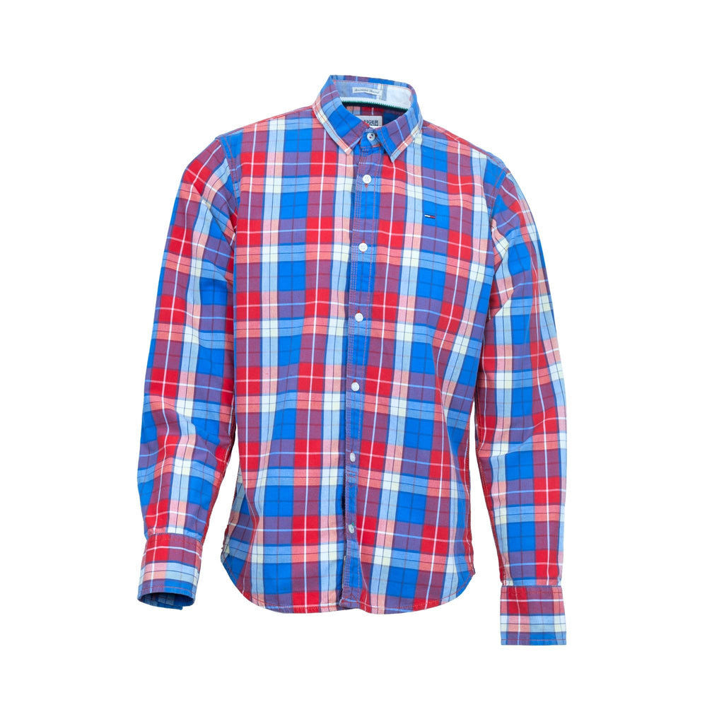 Camisa Tommy Hilfiger Denim vintage cuadros multicolor frontal talla S
