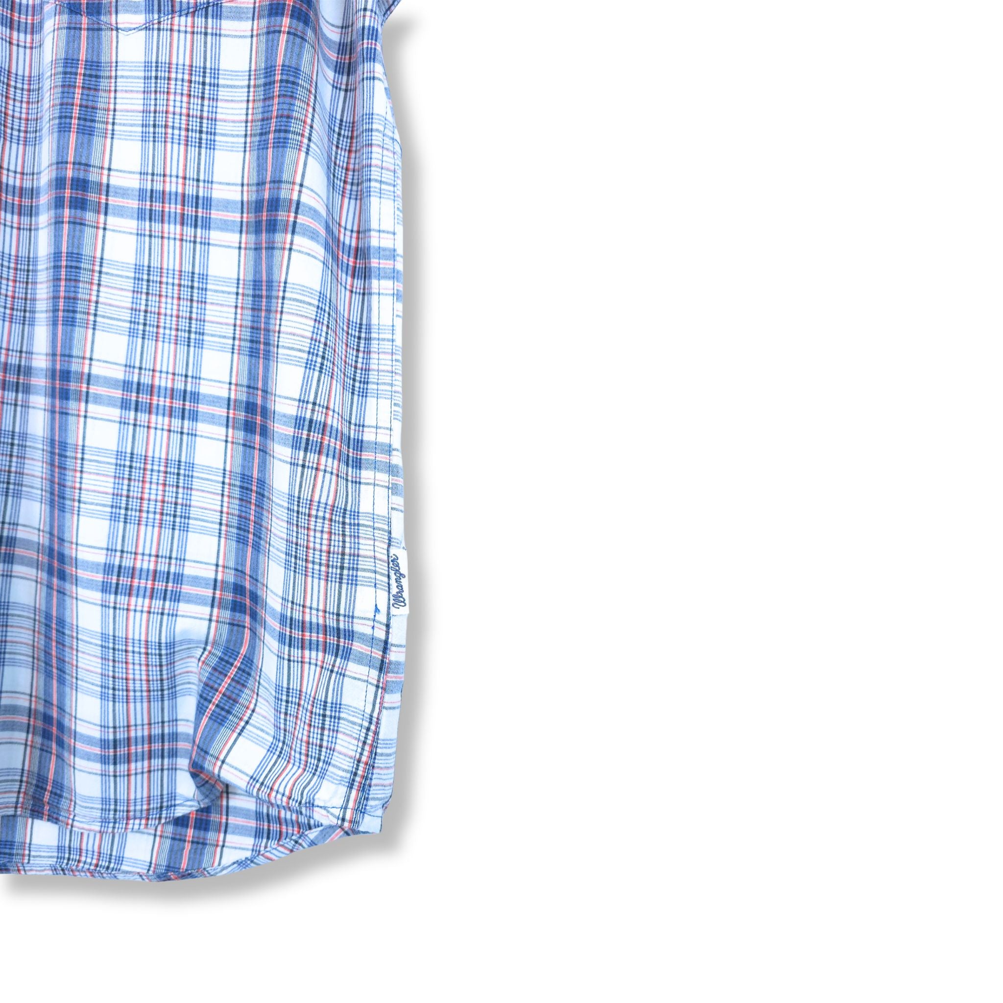 Detalle etiqueta lateral Wrangler camisa vintage Spirit of America