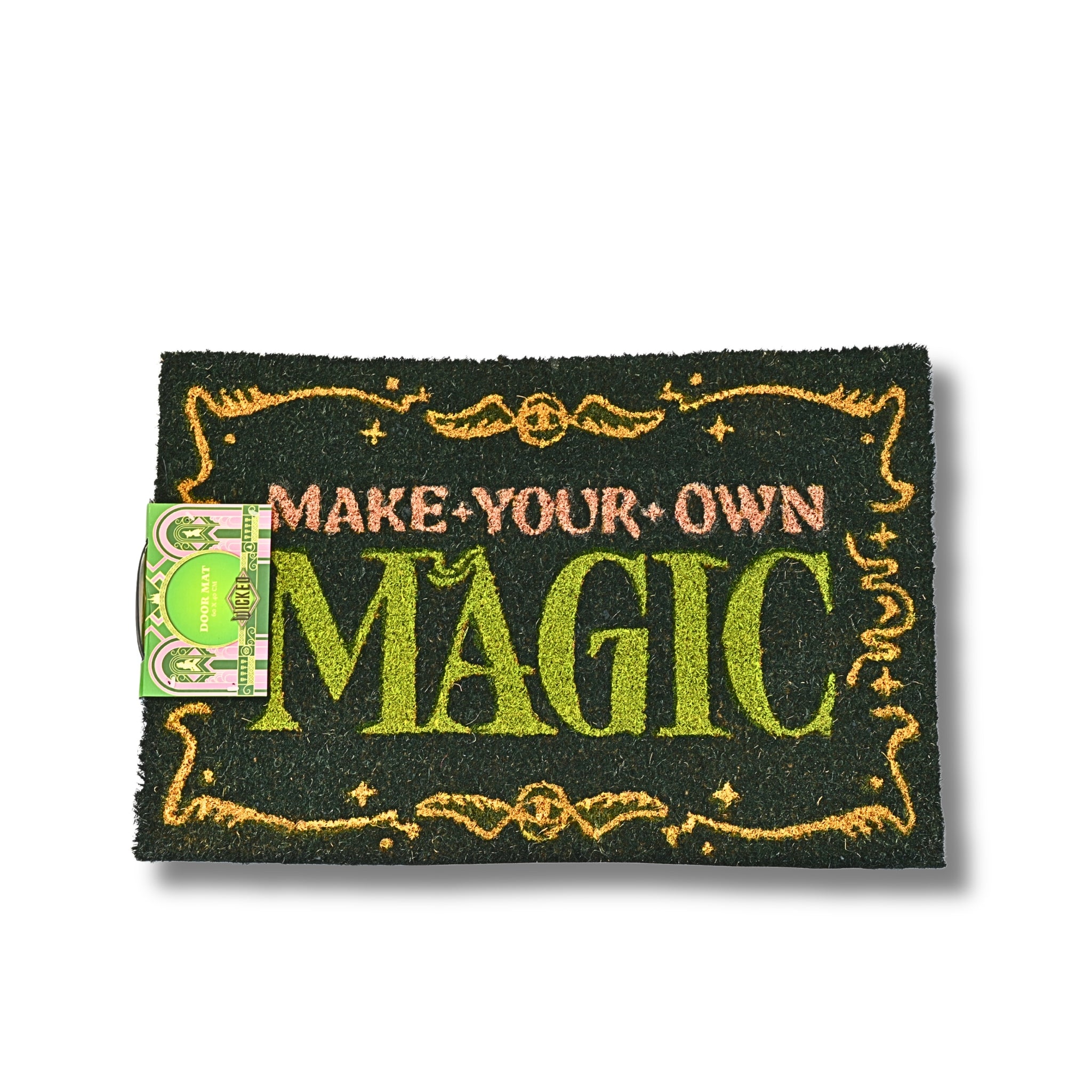 Felpudo Wicked Make Your Own Magic con etiqueta licencia oficial Universal - fibra de coco negra 60x40 cm
