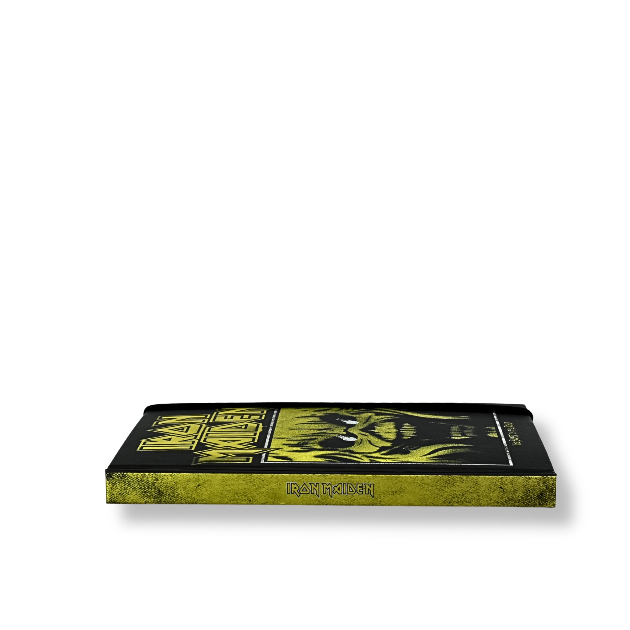 Perfil superior libreta A5 Iron Maiden The Beast on the Road con lomo dorado y negro