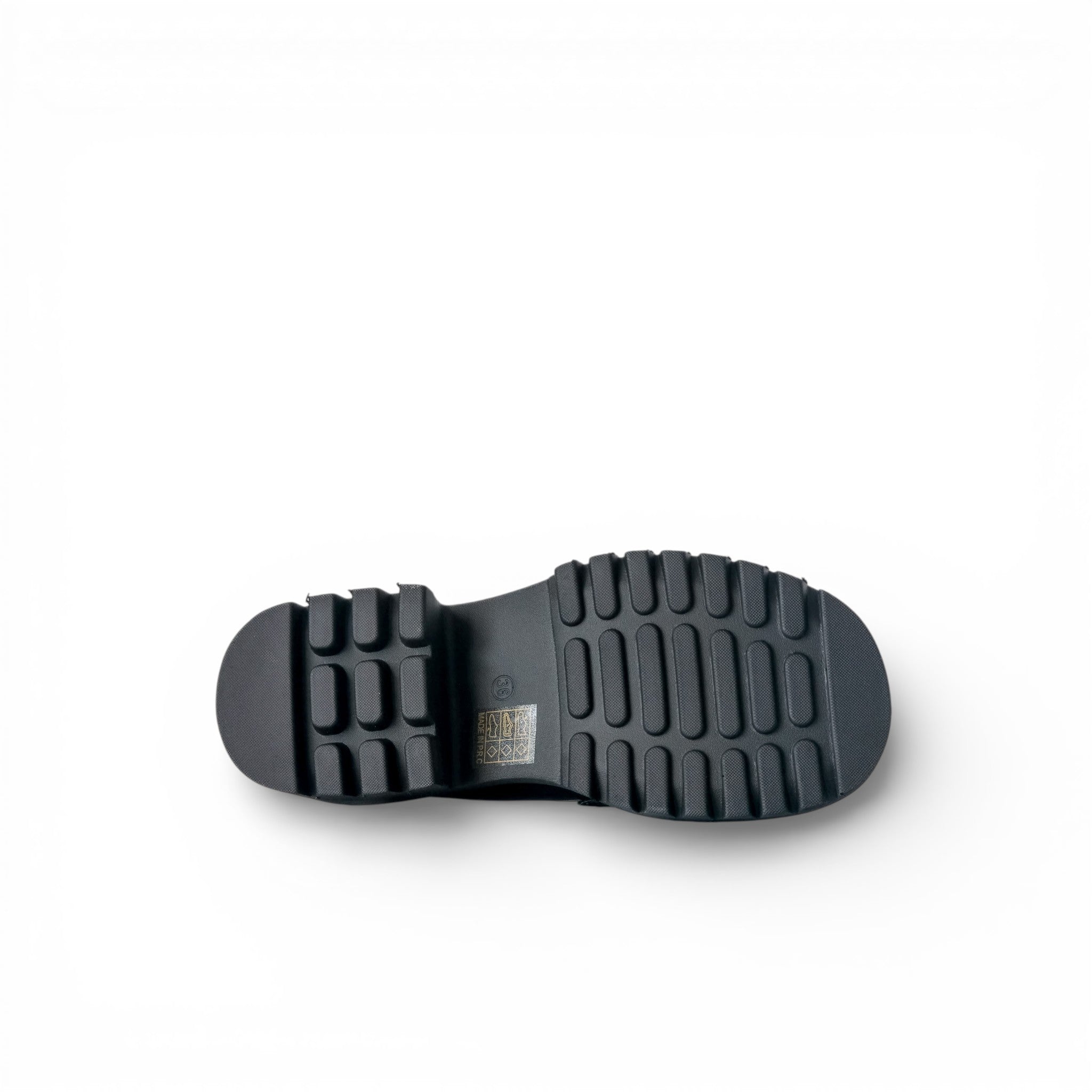 Suela track de mocasines negros Zapaelx - vista inferior
