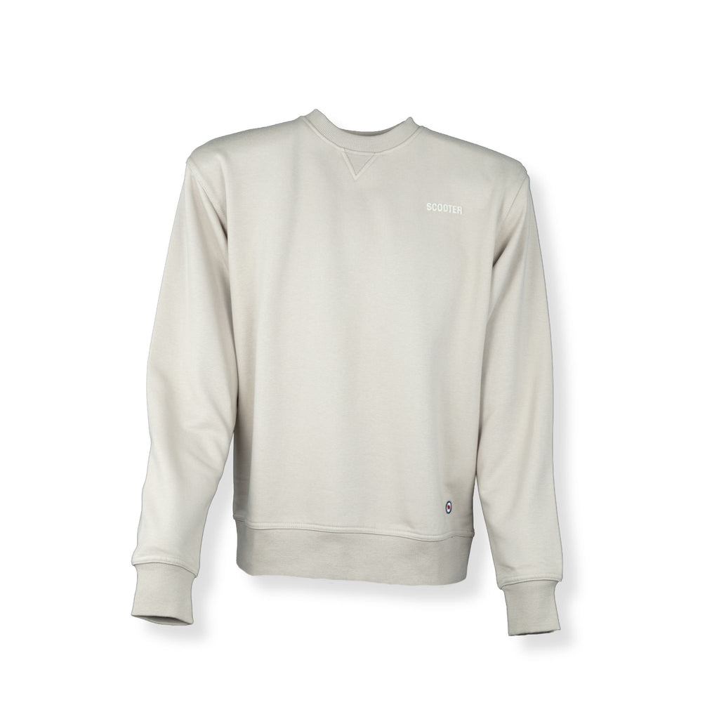 Sudadera Hackney color natural Scooter Addiction vista frontal