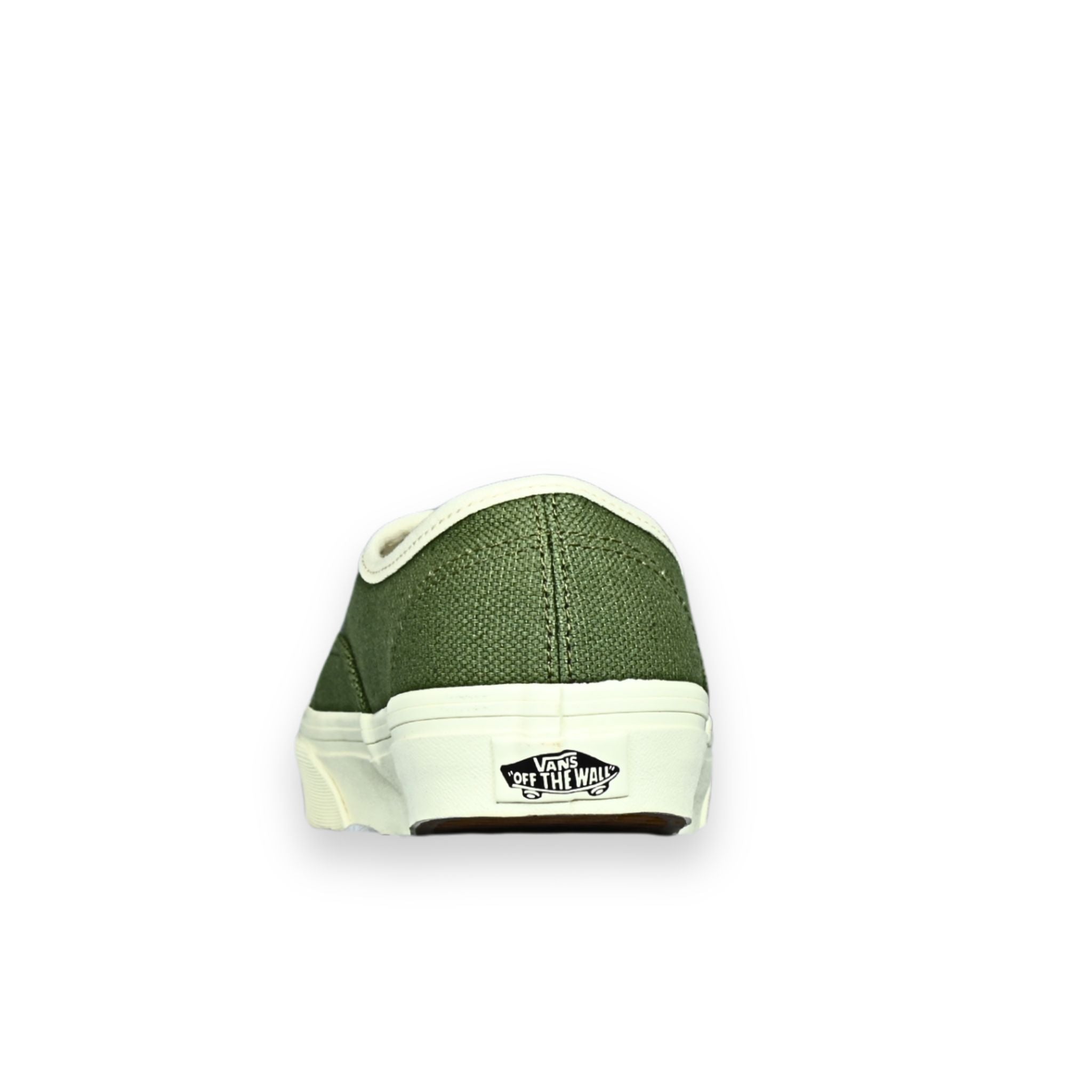 Zapatillas Vans Authentic verde oliva unisex - detalle talón parche Off The Wall
