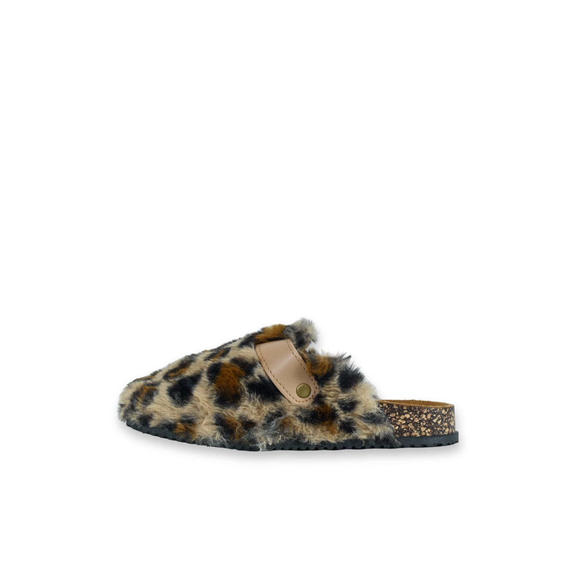 Zueco bio pelo leopard print White Tabs vista interior plantilla anatómica corcho
