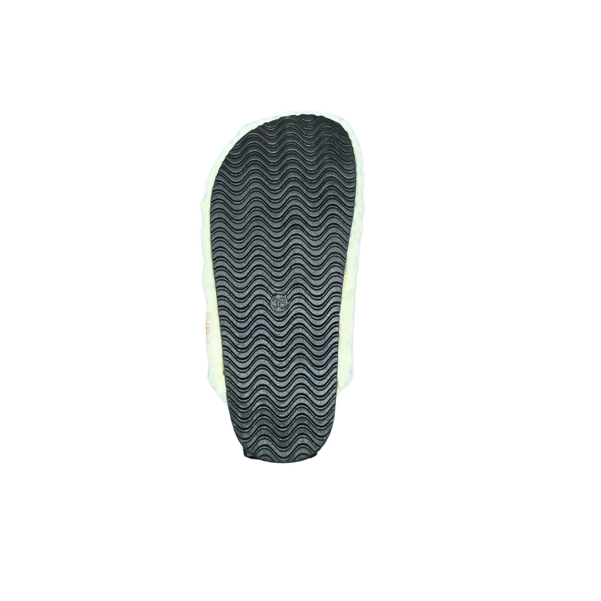 Suela zigzag corcho caucho zueco bio crema White Tabs
