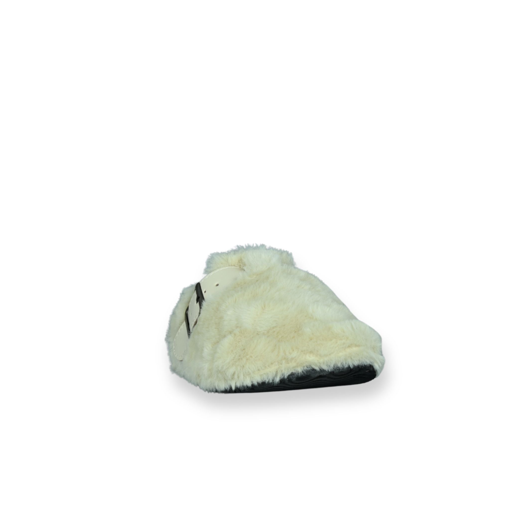 Zuecos bio pelo sintético crema mujer - vista frontal White Tabs